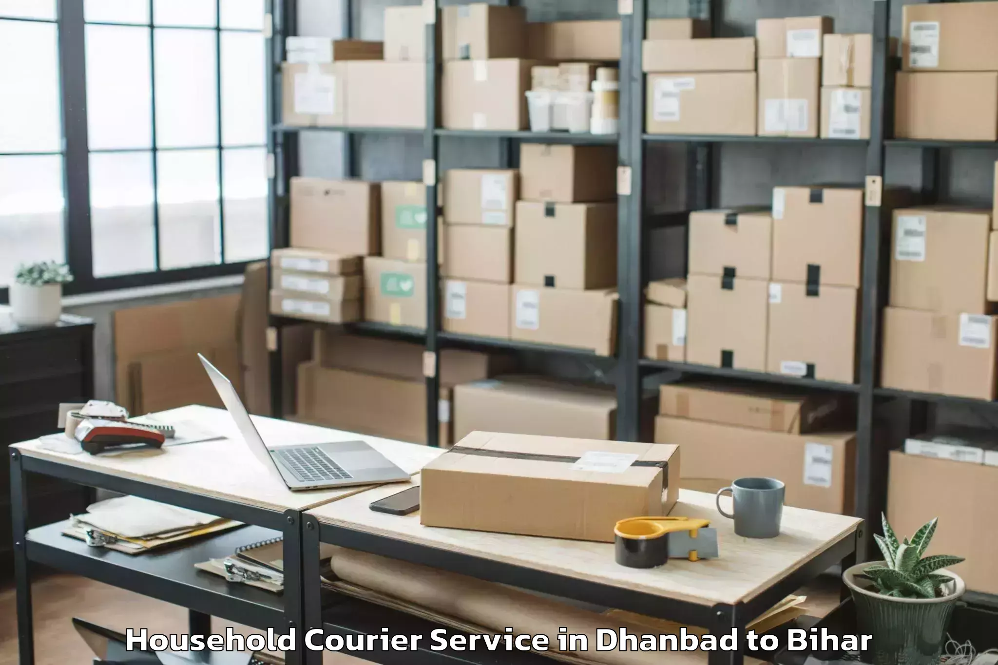 Reliable Dhanbad to Gaunaha Household Courier